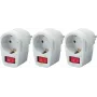 Toma de corriente de pared con interruptor pack de 3 Basetech 1 polo blanco
