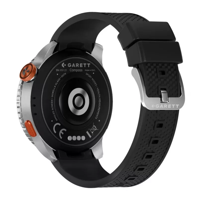 Smartwatch Garett Compass GPS plata — Smartwatch Garett Compass GPS, plata