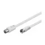Wentronic Goobay cable de conexión SAT/antena, blanco, 5 m - conector macho F conector macho IEC/coax (11728)