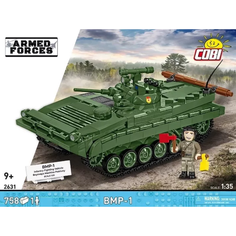 Set de construcción Cobi Blocks BMP-1 758 piezas – modelo a escala de bloques