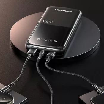 Batería externa Awei P10K 10000 mAh 22,5W negro/negro (10000mAh, 22W, 22,50Wh), batería externa, negro