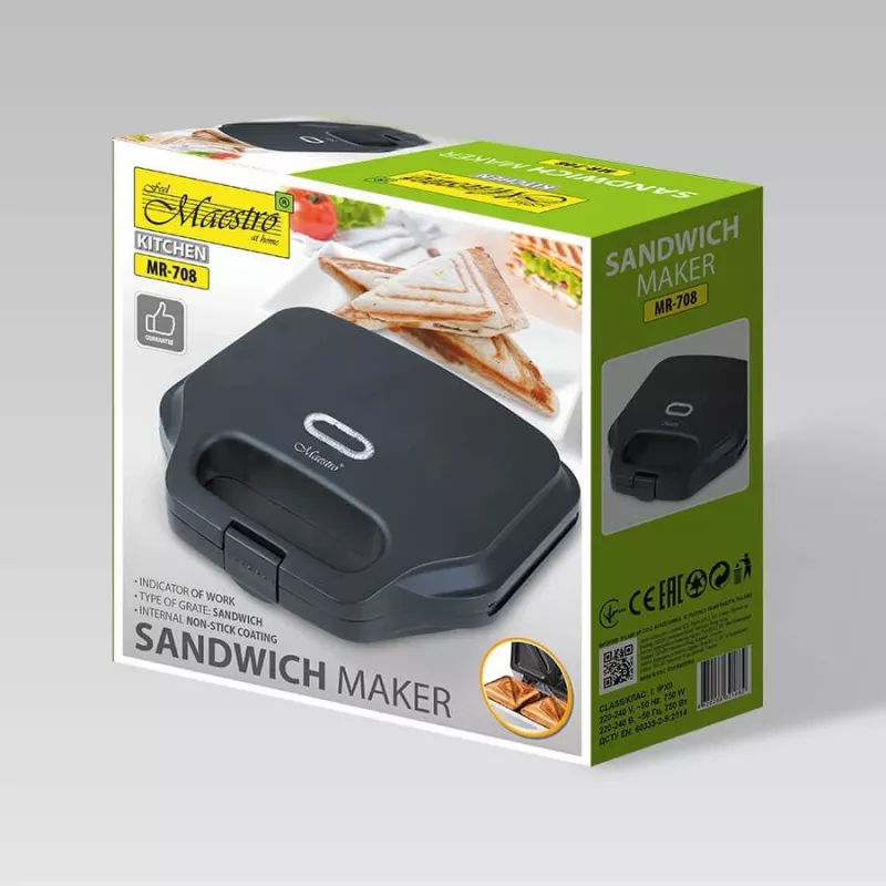 Sandwichera panini Maestro MR-708 750 W – tostadora de sandwiches para encimera