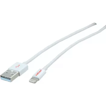 ROLINE - Cable Lightning - Lightning (M) a USB (M) - 15 cm - apantallado - blanco - moldeado - para Apple iPad/iPhone/iPod (Lightning) (11.02.8326)