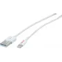 ROLINE - Cable Lightning - Lightning (M) a USB (M) - 15 cm - apantallado - blanco - moldeado - para Apple iPad/iPhone/iPod (Lightning) (11.02.8326)