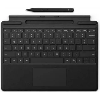 Funda con teclado Microsoft Surface Pro 10 con tecla CoPilot y soporte para lápiz delgado Pen 2 – negra