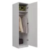 Armario ropero Top e Shop SD-50 BI con 5 baldas, 1 puerta, marco blanco