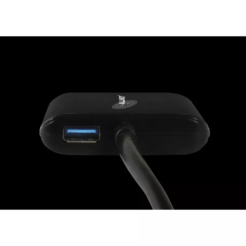 Adaptador de red USB 3.0 ALLNET ALL-NC-2G-102-USB-A con 2x Gigabit Ethernet y 1x concentrador USB