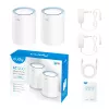 Sistema mesh Cudy M1200 pack de 2 – Wi-Fi 5 de doble banda (300/867 Mbit/s), 2 unidades, 1 puerto LAN, compatible con 100 dispositivos