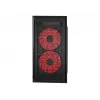 Caja de PC con diseño gaming GEMBIRD CCC-FORNAX-950R 3 ventiladores de 12 cm rojos