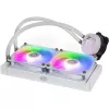 Kit de refrigeración líquida Cooler Master MasterLiquid 240L Core ARGB blanco — radiador de 240 mm, ventilador de 120 mm, compatible con LGA1700/AM5/AM4 y zócalos anteriores