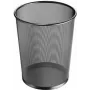 Papelera HERLITZ Manhattan 18 L — metal negro de alambre, redonda ligeramente cónica