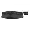 HP 960 Teclado inalámbrico ergonómico, Tamaño completo (100%), inalámbrico, RF Wireless + Bluetooth, Membrana, Negro