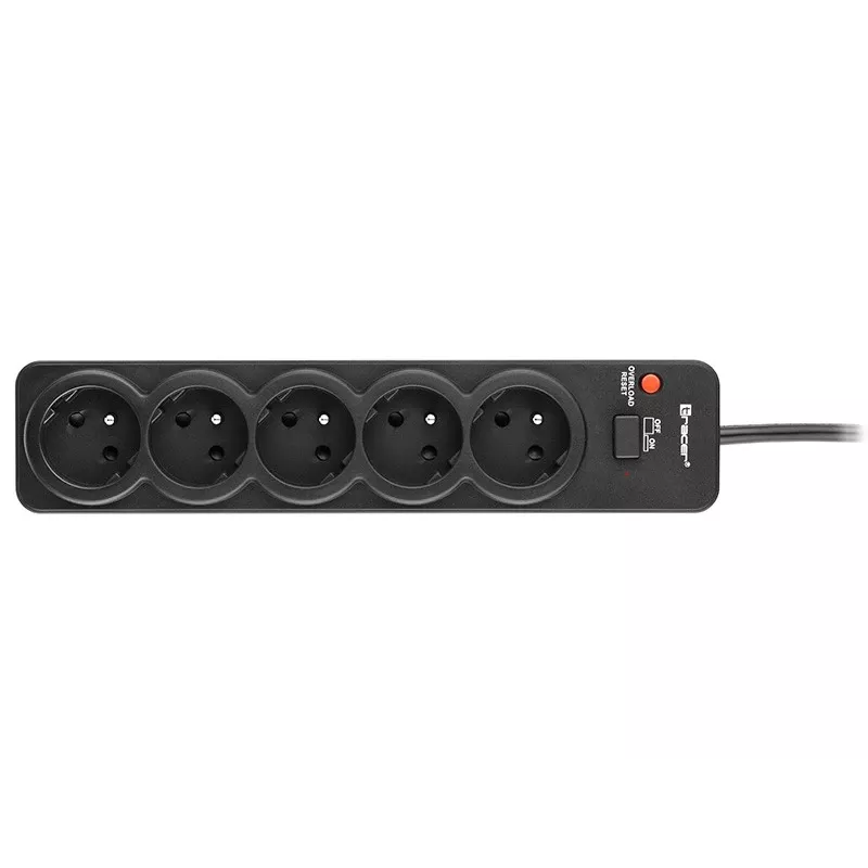Tracer PowerGuard PRO negro 5 tomas de corriente AC 1,6 m 3680 W