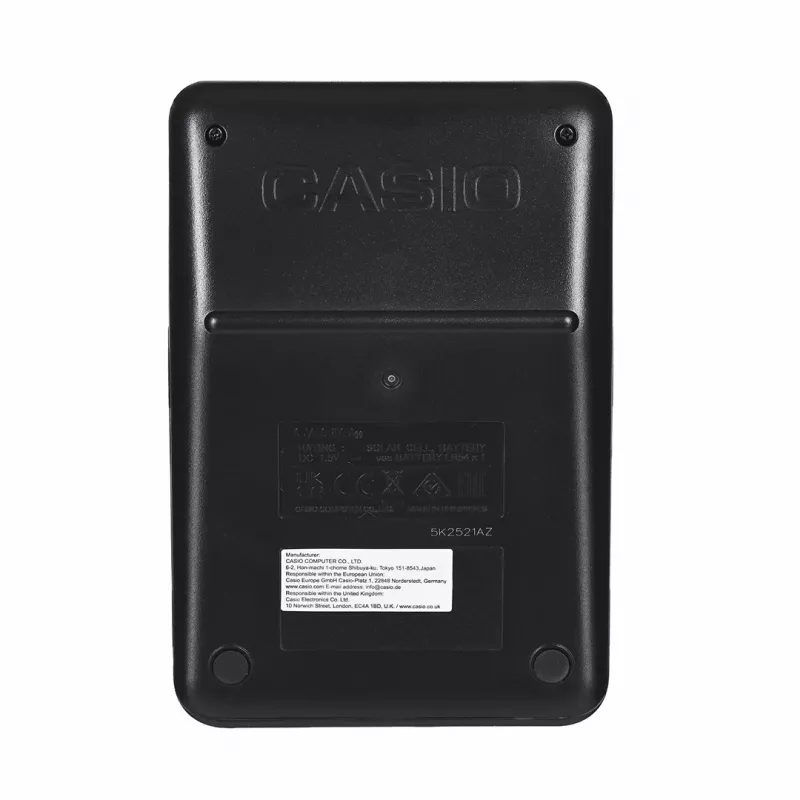 Casio MS-8F calculadora de sobremesa básica, de 8 dígitos, a pilas/solar, negra