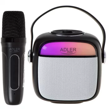 Altavoz mono portátil Adler AD 1199B – inalámbrico, batería integrada, hasta 8 h, botones, negro/gris