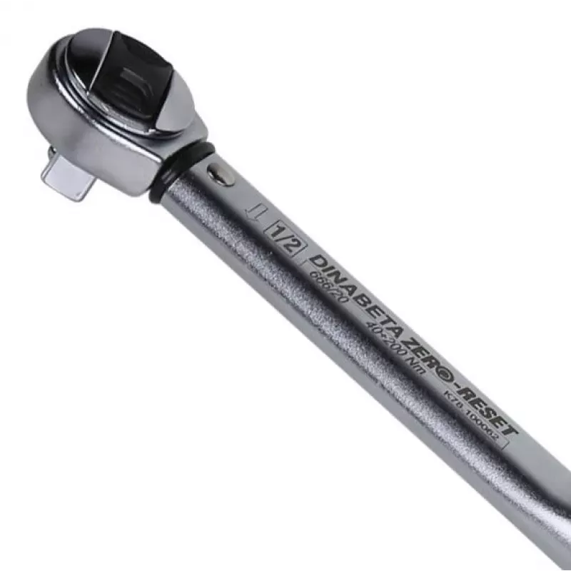 Llave dinamométrica Beta BE666/20 accionamiento 1/2 pulgadas 40–200 Nm, longitud 47 cm