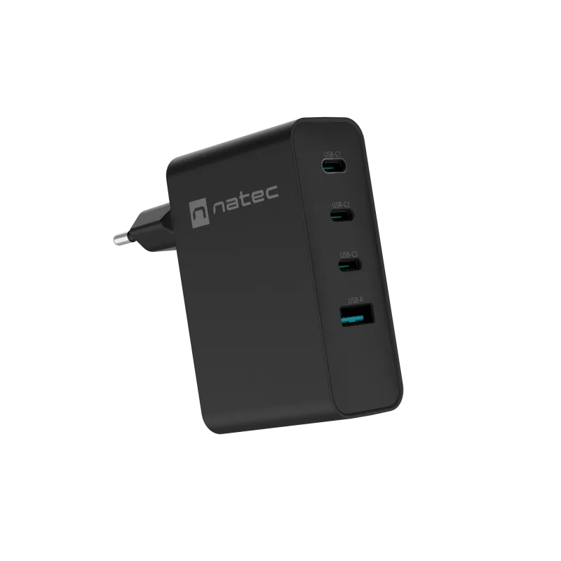 Cargador NATEC NUC-2234 para dispositivos móviles portátil, smartphone Negro CA carga rápida interior