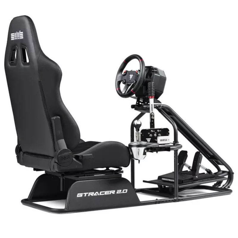 Cockpit simulador de carreras Next Level Racing GTRacer 2.0 negro estructura de asiento ajustable