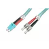 DIGITUS Professional - Cable de red - LC multimodo (M) - ST multimodo (M) - 1,0m - Fibra óptica - 50/125 micrómetros - OM3 - libre de halógenos, con protección antiacodamiento
