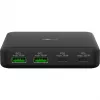 GOOBAY Cargador de sobremesa multipuerto USB-C PD GaN 65 W, negro