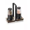 Set de molinillos de sal y pimienta GEFU X-plosion 11 cm Negro — molinillos de mesa manuales, mecanismo de cerámica