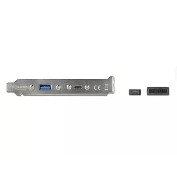 Chapa de ranura DeLOCK 89934 con 1 x conector USB Type-C y 1 x conector USB Type-A