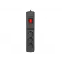 Protección contra sobretensiones ARMAC M3/15/CZ 1,5 m negro 3 tomas regleta con cable