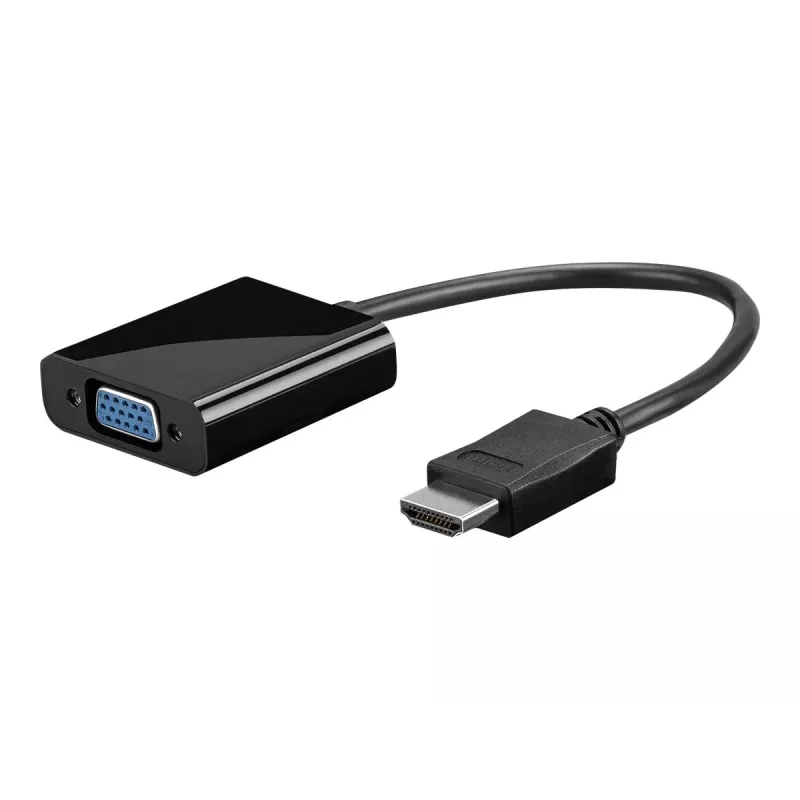 Wentronic Goobay Adaptador HDMI / VGA [1x conector macho HDMI - 1x conector hembra VGA, conector hembra jack 3.5 mm] Negro Goobay (68793)