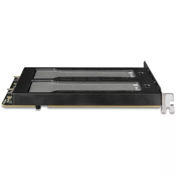 Rack de almacenamiento móvil RAIDSONIC ToughArmor MB842MP-B — 2 bahías extraíbles para M.2 NVMe, PCIe 4.0 x16