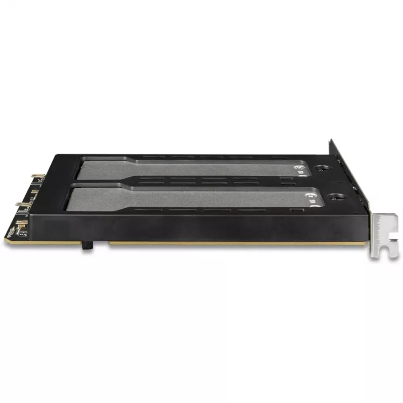Rack de almacenamiento móvil RAIDSONIC ToughArmor MB842MP-B — 2 bahías extraíbles para M.2 NVMe, PCIe 4.0 x16