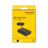 Conmutador USB DeLOCK 2 PC a 1 dispositivo 5 Gbps negro