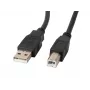 Cable USB Lanberg CA-USBA-11CC-0010-BK 1 m 2.0 USB B negro