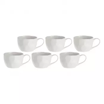 Set de 6 tazas de desayuno Lunia 420 ml