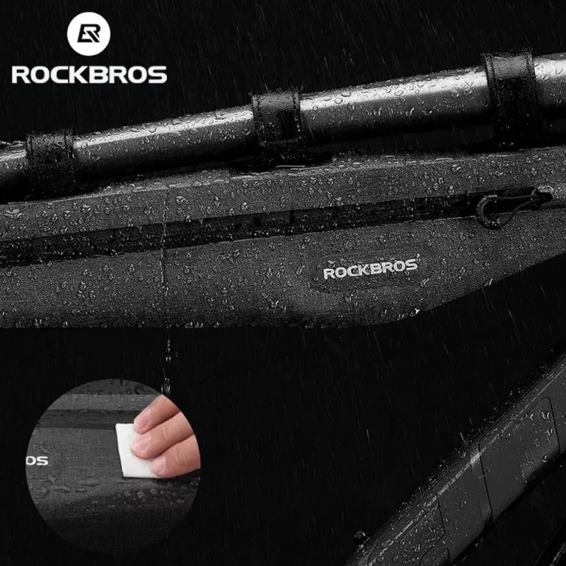 Rockbros AS-052 bolsa de cuadro para bicicleta impermeable gris