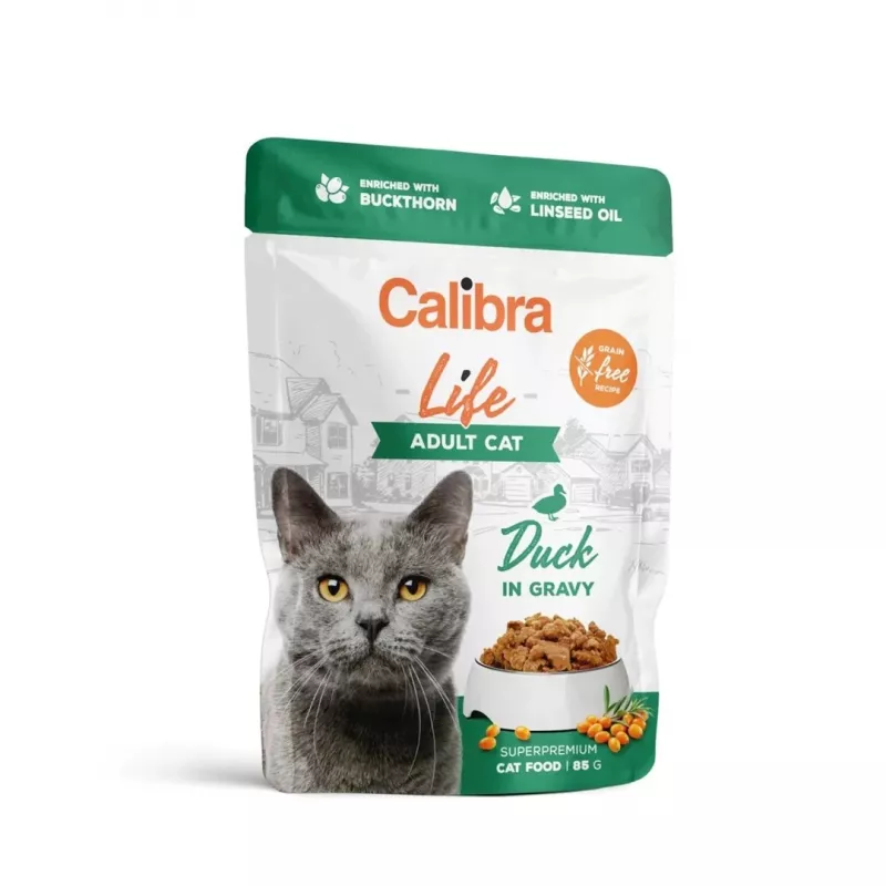 CALIBRA Cat Life Adult pato en salsa - Comida húmeda para gatos - 85 g