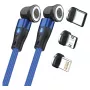 Cable USB RealPower MagneticCharge2 1 m azul carga rápida transferencia de datos