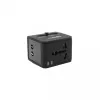 Adaptador de viaje SBOX TA-23 con cargador dual USB y compatibilidad universal de enchufes