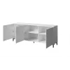 Cómoda MARMO 3D 200x45x80,5 cm blanco mate/mármol blanco