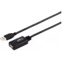 Cable USB S/CONN 13-26085 USB 2.0 15 m USB-A negro