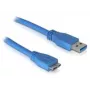 Cable Micro-USB 3.0 DeLOCK 1 m, USB A, 5 Gbit/s, azul