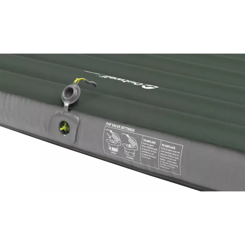 Colchón hinchable doble Outwell 400124 — 1200×1950×110 mm, poliéster/PVC, verde