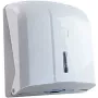 Dispensador de toallas de papel HYGOSTAR 88838 — plástico blanco, compatible con toallas plegadas en Z y en C
