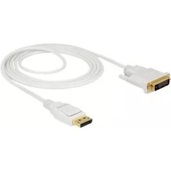 Adaptador de cable de vídeo DeLOCK 83814 2 m DisplayPort DVI blanco
