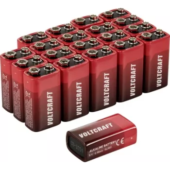 Voltcraft VC-16107985 pila de 9 V alcalina de manganeso 550 mAh 9 20 uds. (VC-16107985)
