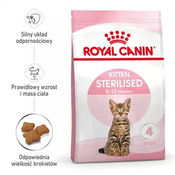 Royal Canin Kitten Sterilised alimento seco para gatos 3,5 kg aves