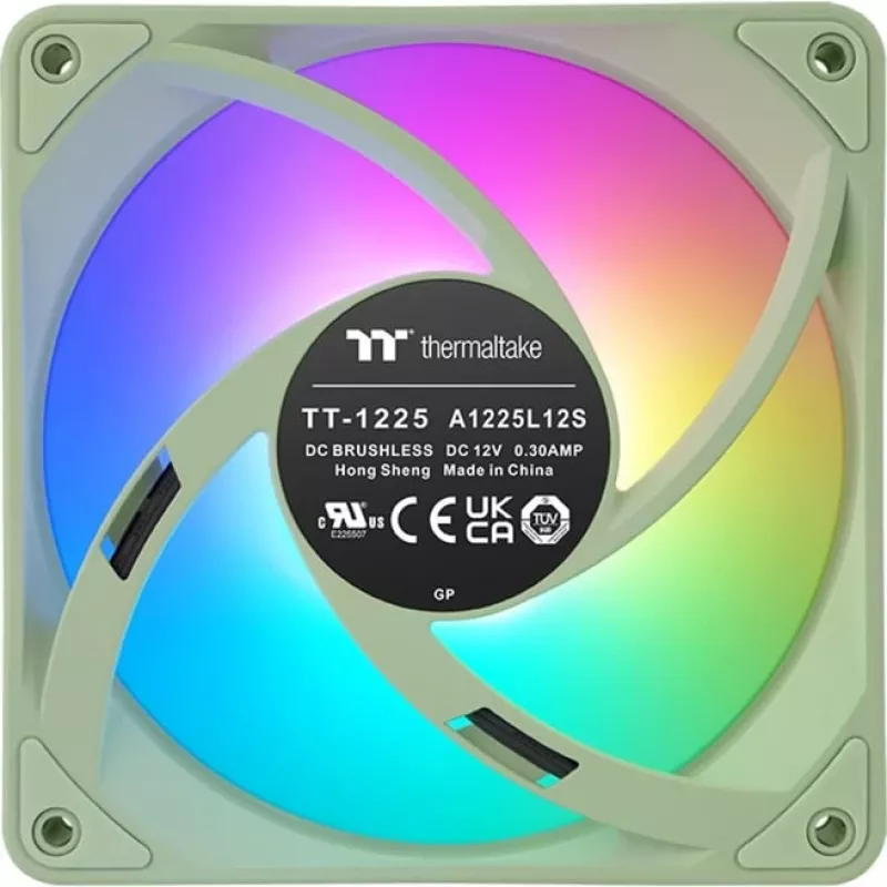 Thermaltake CT120 EX Reverse ARGB Sync 120 mm pack de 3 ventiladores de carcasa – Matcha Green