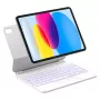 Funda tipo folio con teclado Bluetooth Inateck KB09119-10 para Apple iPad 11 pulgadas (27,9 cm) – blanca, batería de 500 mAh