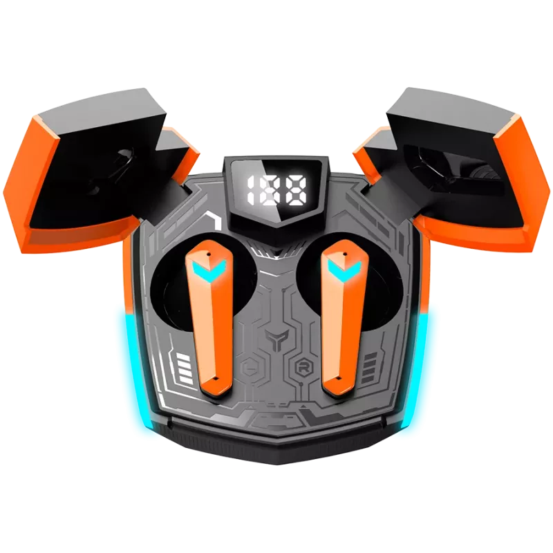 Auriculares Canyon GTWS-2 inalámbricos con gancho para el oído gaming USB Type-C base de carga naranjas (CND-GTWS2O)