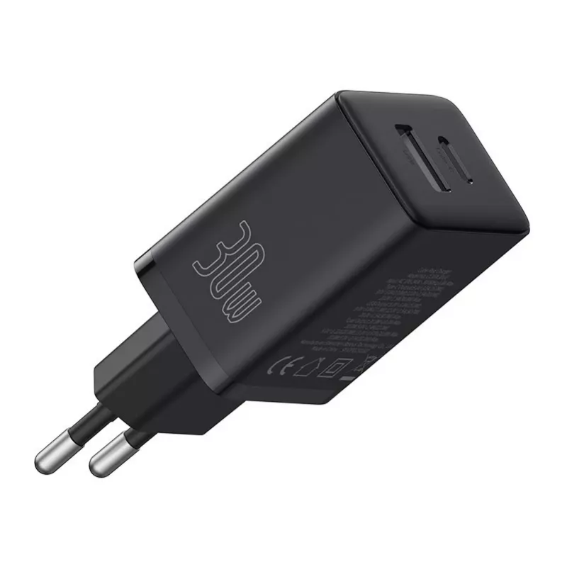 Baseus P10111404113-00 Cube USB-C / USB-A 30W fuente de alimentación Negro
