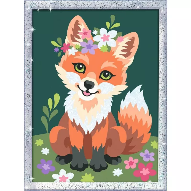 Ravensburger Pintar por números - Zorro floral